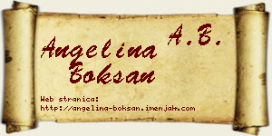 Angelina Bokšan vizit kartica